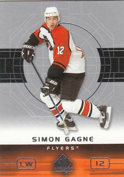 2002-03 SP Authentic #67 Simon Gagne Front