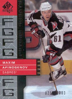 2002-03 SP Authentic #110 Maxim Afinogenov Front