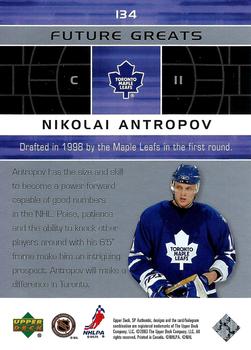2002-03 SP Authentic #134 Nik Antropov Back