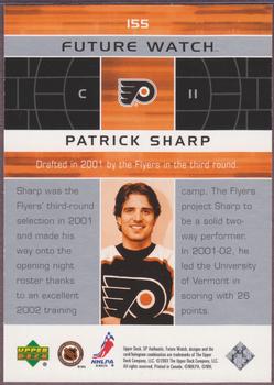 2002-03 SP Authentic #155 Patrick Sharp Back