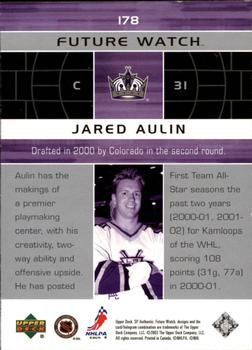 2002-03 SP Authentic #178 Jared Aulin Back