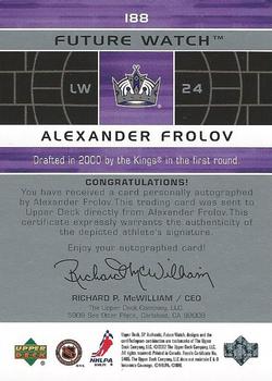 2002-03 SP Authentic #188 Alexander Frolov Back