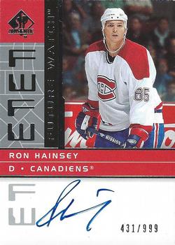 2002-03 SP Authentic #189 Ron Hainsey Front