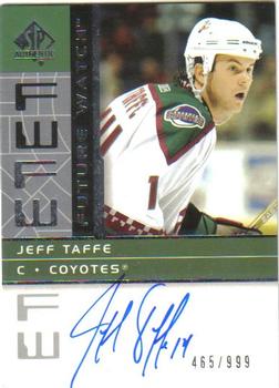 2002-03 SP Authentic #192 Jeff Taffe Front