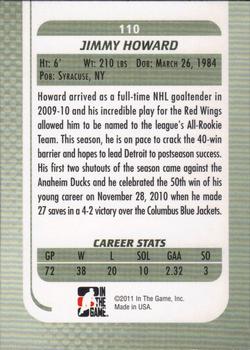 2010-11 In The Game Between The Pipes #110 Jimmy Howard Back
