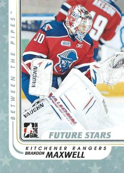 2010-11 In The Game Between The Pipes #4 Brandon Maxwell Front
