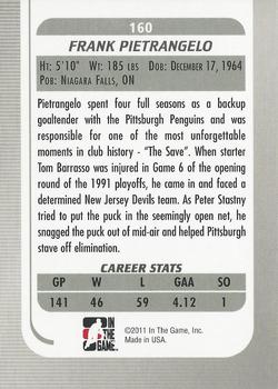 2010-11 In The Game Between The Pipes #160 Frank Pietrangelo Back