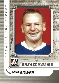 2010-11 In The Game Between The Pipes #168 Johnny Bower Front