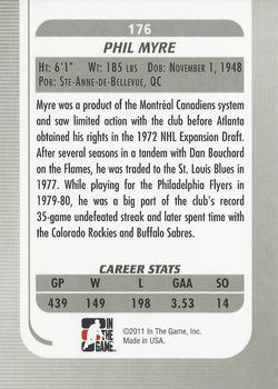 2010-11 In The Game Between The Pipes #176 Phil Myre Back