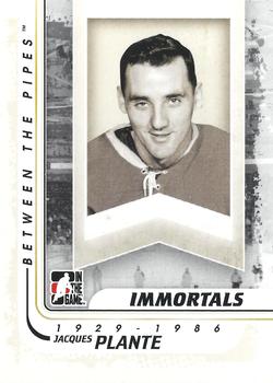 2010-11 In The Game Between The Pipes #195 Jacques Plante Front