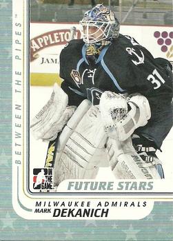 2010-11 In The Game Between The Pipes #74 Mark Dekanich Front