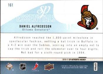 2010-11 SP Authentic #161 Daniel Alfredsson Back