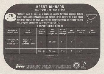 2002-03 Topps Heritage #75 Brent Johnson Back