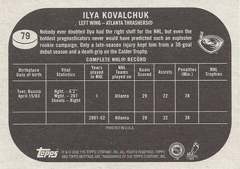 2002-03 Topps Heritage #79 Ilya Kovalchuk Back
