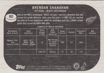 2002-03 Topps Heritage #80 Brendan Shanahan Back