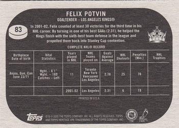 2002-03 Topps Heritage #83 Felix Potvin Back