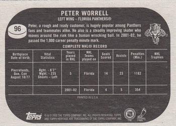 2002-03 Topps Heritage #96 Peter Worrell Back