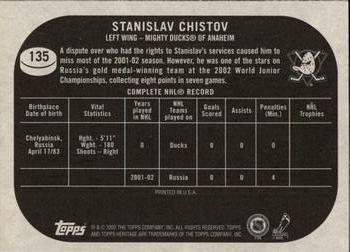 2002-03 Topps Heritage #135 Stanislav Chistov Back