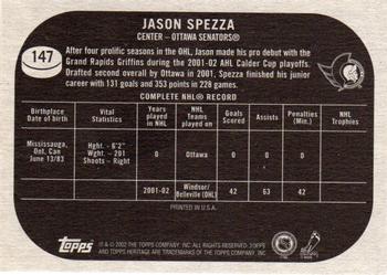 2002-03 Topps Heritage #147 Jason Spezza Back