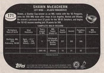 2002-03 Topps Heritage #171 Shawn McEachern Back