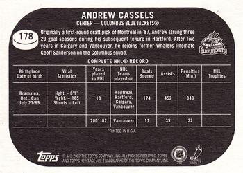 2002-03 Topps Heritage #178 Andrew Cassels Back