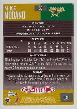 2002-03 Topps Total #39 Mike Modano Back