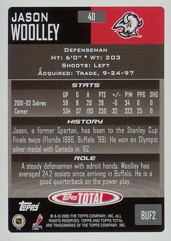 2002-03 Topps Total #40 Jason Woolley Back