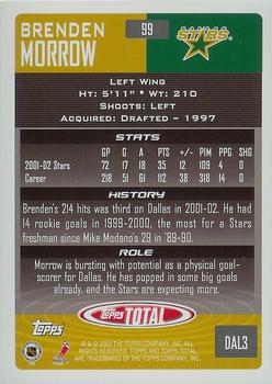 2002-03 Topps Total #99 Brenden Morrow Back