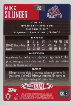 2002-03 Topps Total #158 Mike Sillinger Back