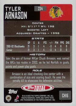 2002-03 Topps Total #234 Tyler Arnason Back