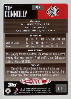 2002-03 Topps Total #288 Tim Connolly Back