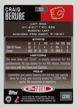 2002-03 Topps Total #355 Craig Berube Back