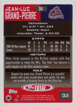 2002-03 Topps Total #361 Jean-Luc Grand-Pierre Back