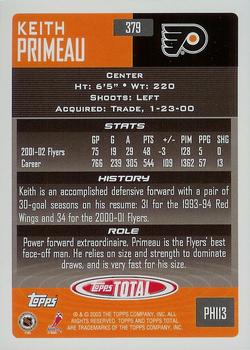 2002-03 Topps Total #379 Keith Primeau Back