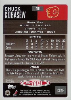 2002-03 Topps Total #410 Chuck Kobasew Back