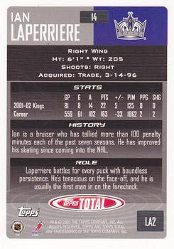 2002-03 Topps Total #14 Ian Laperriere Back