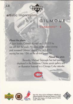 2002-03 UD Artistic Impressions #48 Doug Gilmour Back