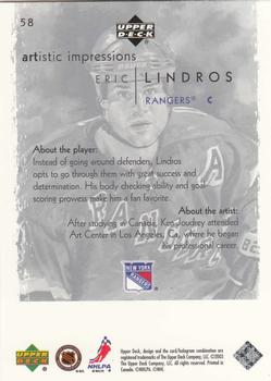 2002-03 Upper Deck Artistic Impressions #58 Eric Lindros Back