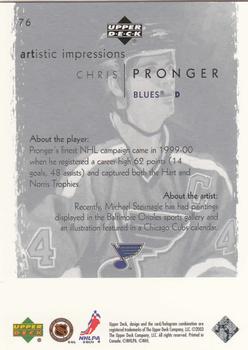 2002-03 Upper Deck Artistic Impressions #76 Chris Pronger Back