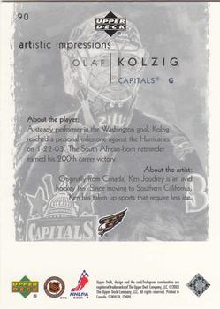 2002-03 Upper Deck Artistic Impressions #90 Olaf Kolzig Back