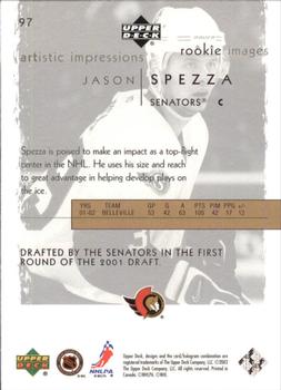 2002-03 Upper Deck Artistic Impressions #97 Jason Spezza Back