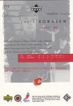 2002-03 Upper Deck Artistic Impressions #116 Chuck Kobasew Back