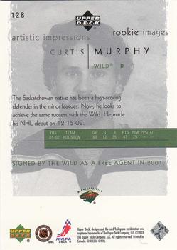 2002-03 Upper Deck Artistic Impressions #128 Curtis Murphy Back