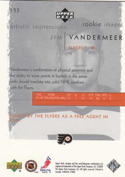 2002-03 Upper Deck Artistic Impressions #133 Jim Vandermeer Back