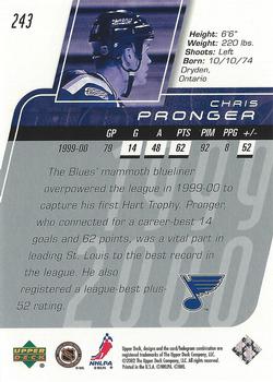 2002-03 Upper Deck #243 Chris Pronger Back