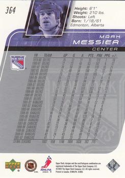 2002-03 Upper Deck #364 Mark Messier Back