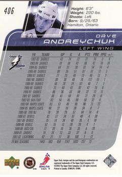 2002-03 Upper Deck #406 Dave Andreychuk Back