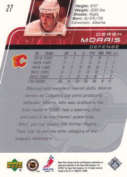 2002-03 Upper Deck #27 Derek Morris Back