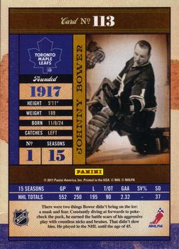 2010-11 Playoff Contenders #113 Johnny Bower Back