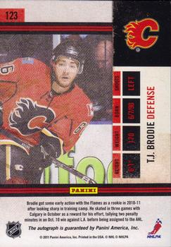 2010-11 Playoff Contenders #123 T.J. Brodie Back
